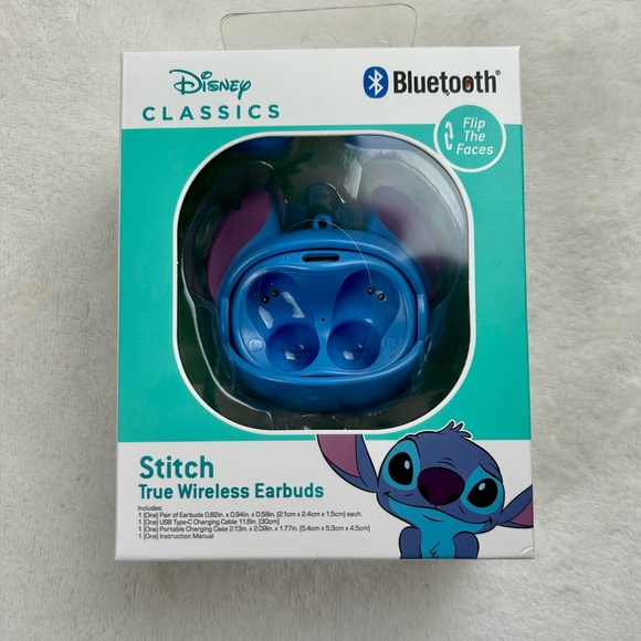 Disney Lilo & Stitch Wireless Earbud Case Cover Flip the Faces - Picture 2 of 4